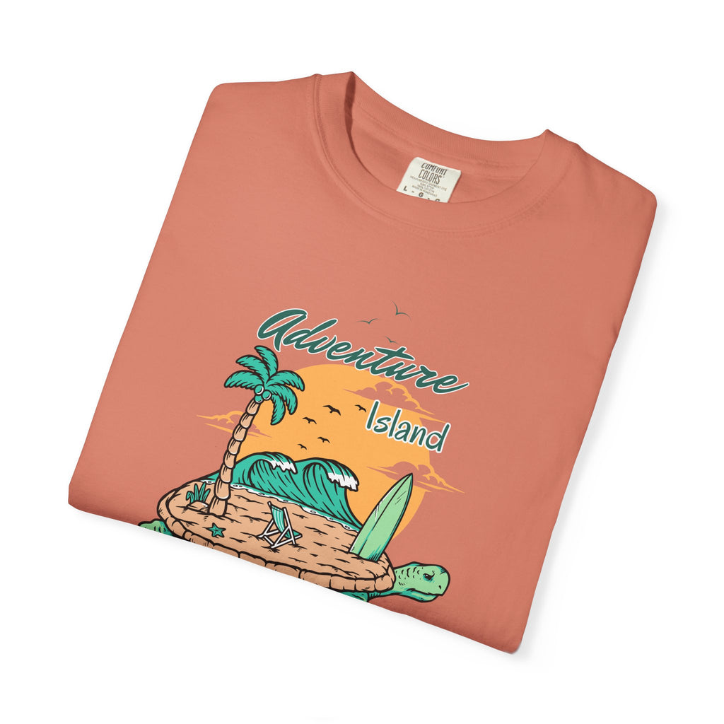 Adventure Island Turtle T-shirt, Summer Vibes Tee, Unisex Graphic Shirt, Eco-Friendly Fashion, Gift for Nature Lovers