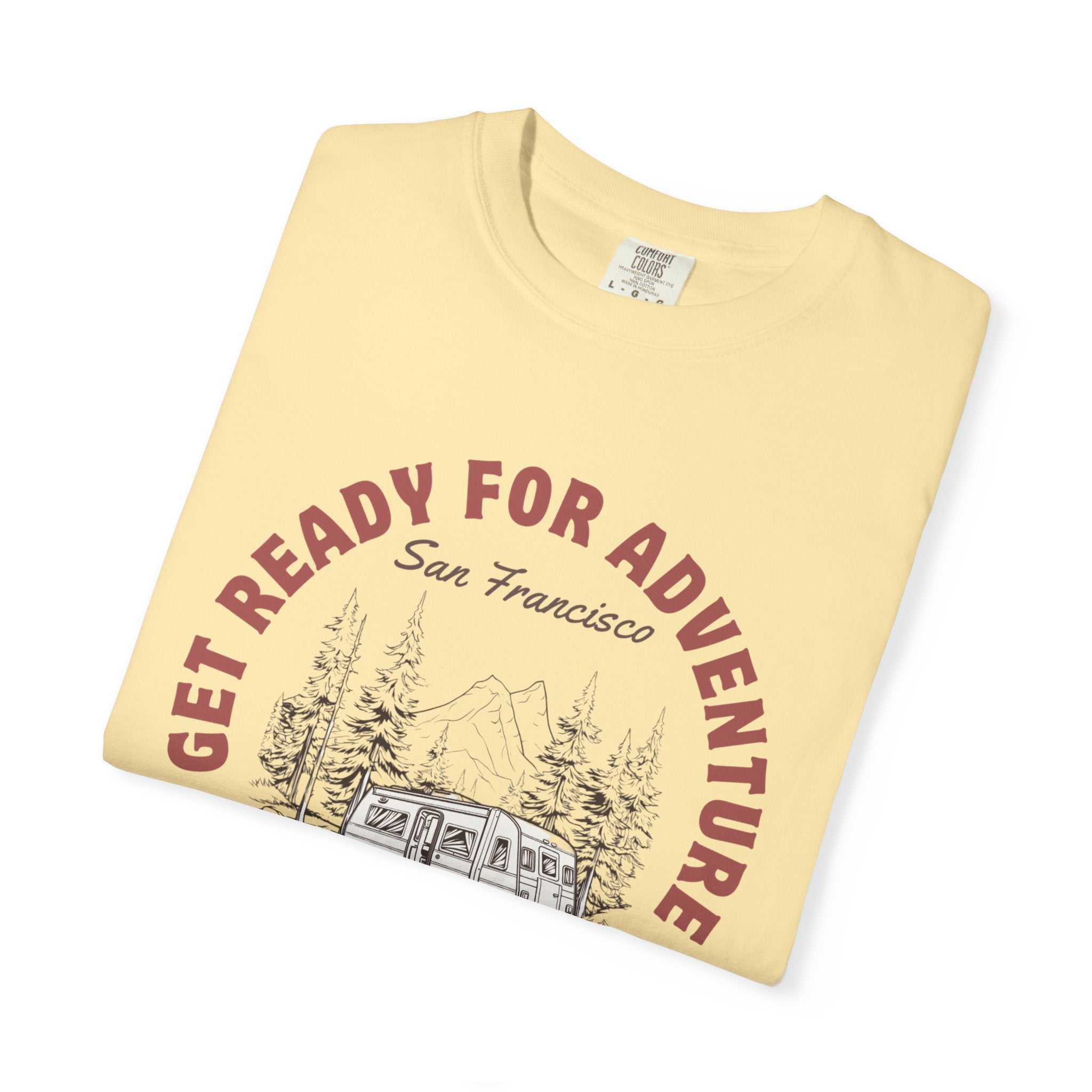 Adventure Camping Tee - Unisex Garment-Dyed T-shirt, Nature Lover Gift, Outdoor Enthusiast Apparel, Hiking Shirt, Vintage Camp Top