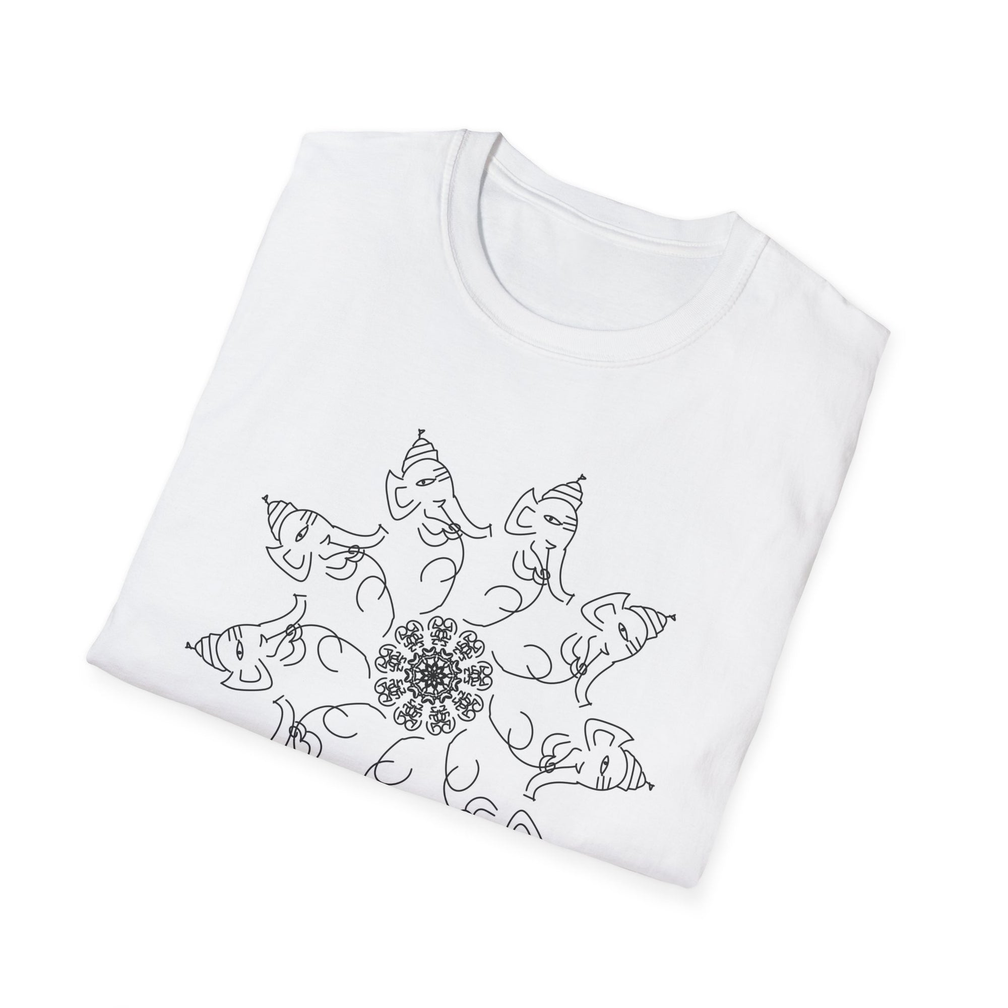 Bohemian Sun Design T-Shirt - Unisex Softstyle Tee for Festival, Gift, Summer Vibe, Casual Wear, Nature Lovers