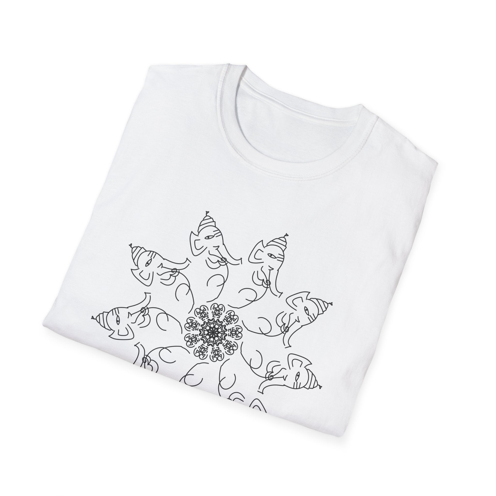Bohemian Sun Design T-Shirt - Unisex Softstyle Tee for Festival, Gift, Summer Vibe, Casual Wear, Nature Lovers