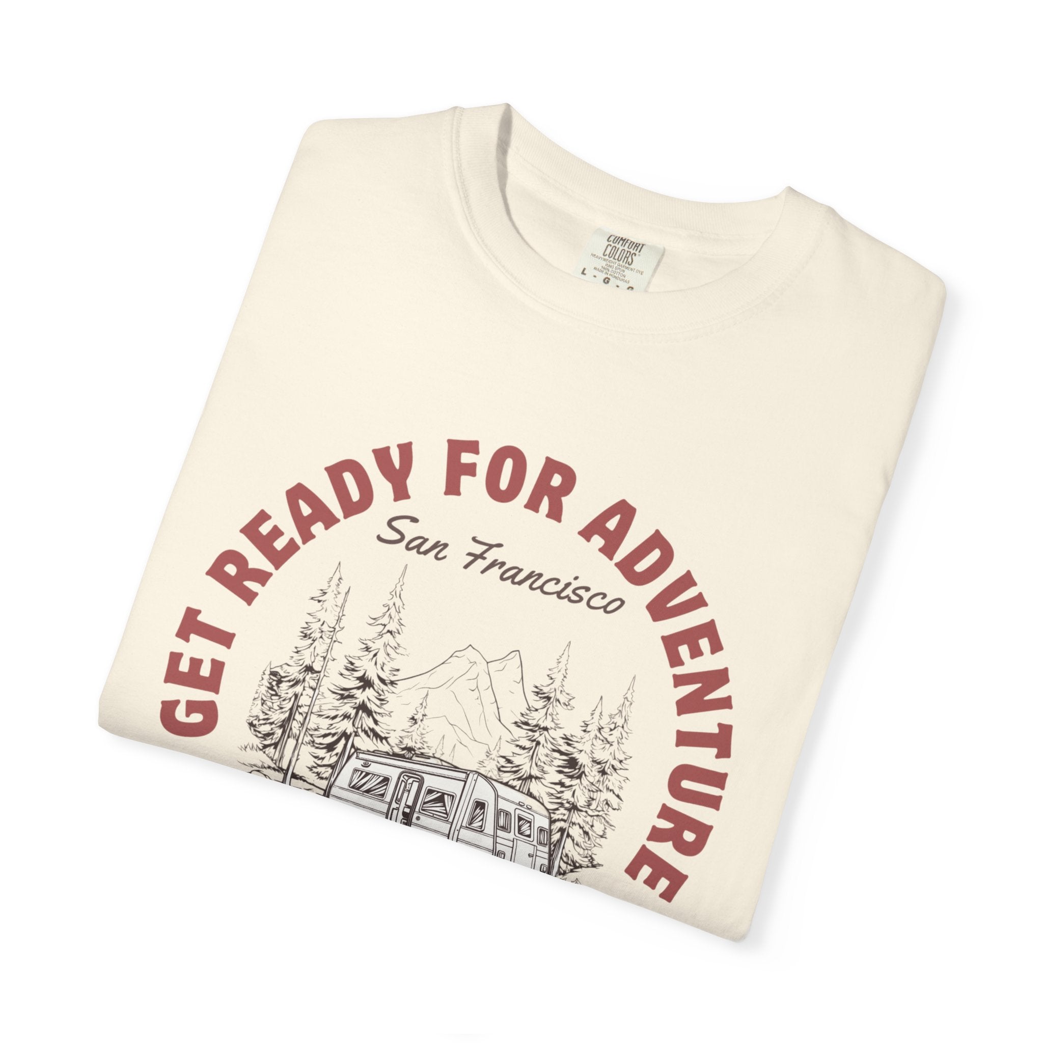Adventure Camping Tee - Unisex Garment-Dyed T-shirt, Nature Lover Gift, Outdoor Enthusiast Apparel, Hiking Shirt, Vintage Camp Top