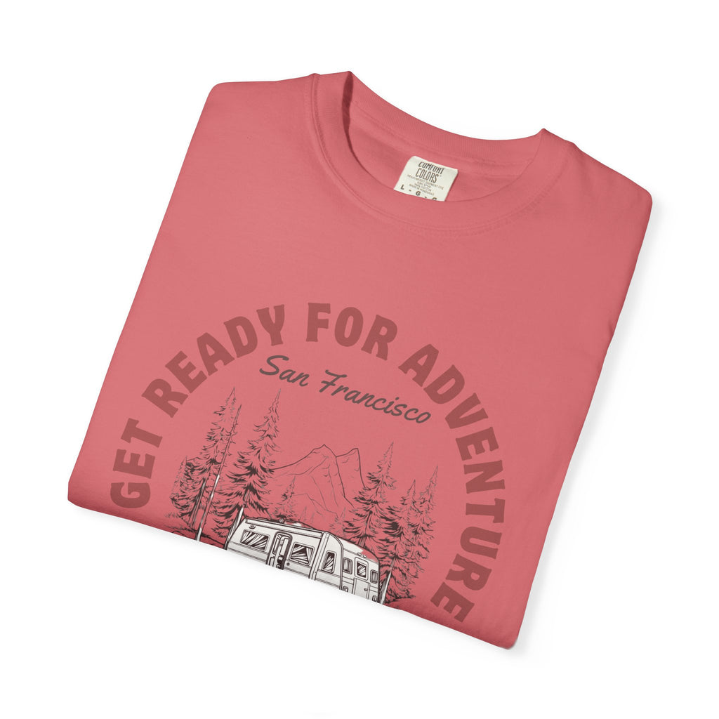 Adventure Camping Tee - Unisex Garment-Dyed T-shirt, Nature Lover Gift, Outdoor Enthusiast Apparel, Hiking Shirt, Vintage Camp Top