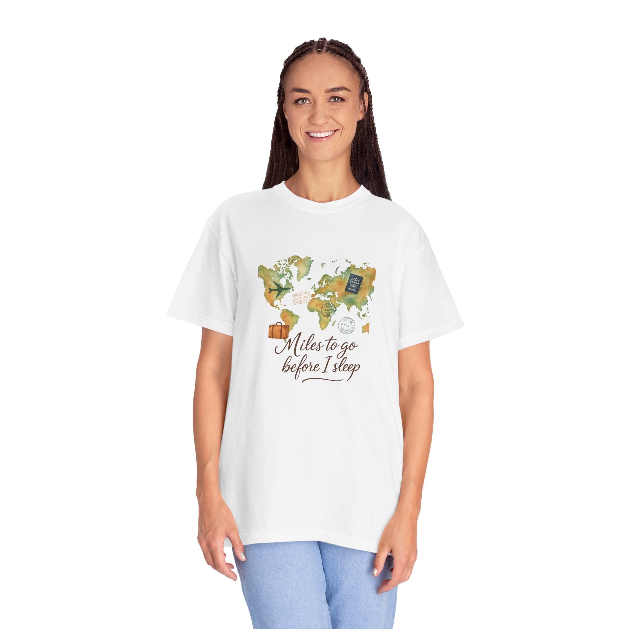 Adventure T-Shirt - Travel Inspired Tee, Miles to Go Before I Sleep, Perfect for Wanderlust Lovers, Great Gift for Adventurers, Ideal [...]