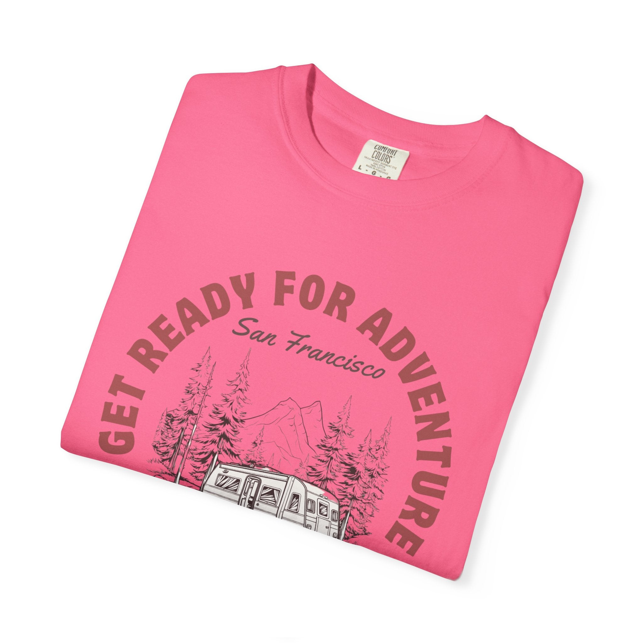 Adventure Camping Tee - Unisex Garment-Dyed T-shirt, Nature Lover Gift, Outdoor Enthusiast Apparel, Hiking Shirt, Vintage Camp Top