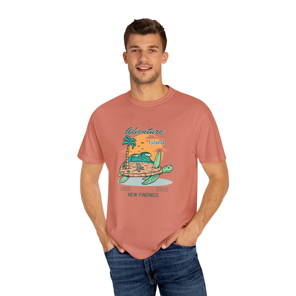 Adventure Island Turtle T-shirt, Summer Vibes Tee, Unisex Graphic Shirt, Eco-Friendly Fashion, Gift for Nature Lovers