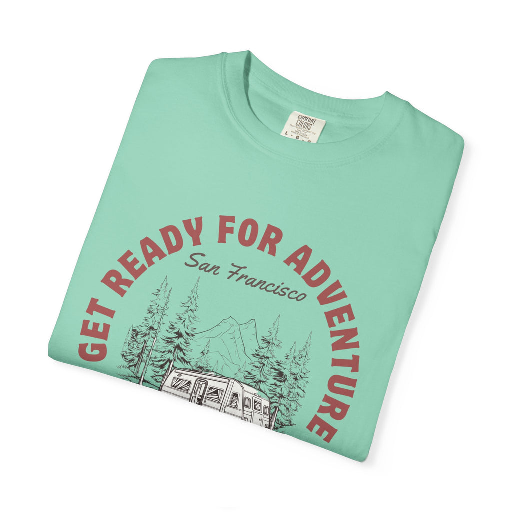 Adventure Camping Tee - Unisex Garment-Dyed T-shirt, Nature Lover Gift, Outdoor Enthusiast Apparel, Hiking Shirt, Vintage Camp Top