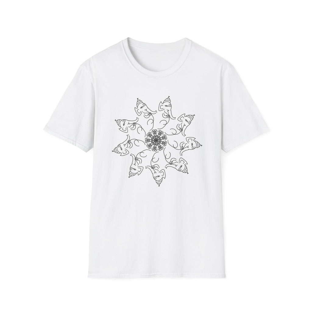 Bohemian Sun Design T-Shirt - Unisex Softstyle Tee for Festival, Gift, Summer Vibe, Casual Wear, Nature Lovers