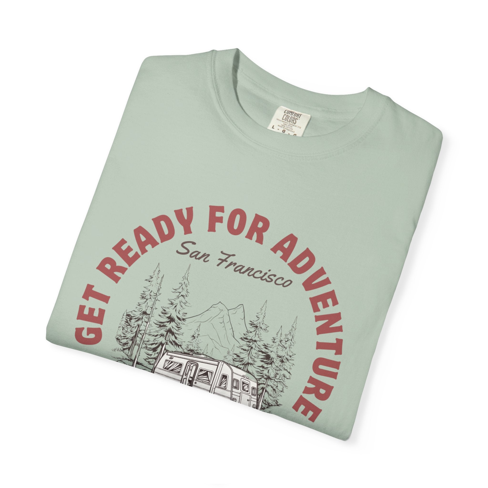 Adventure Camping Tee - Unisex Garment-Dyed T-shirt, Nature Lover Gift, Outdoor Enthusiast Apparel, Hiking Shirt, Vintage Camp Top