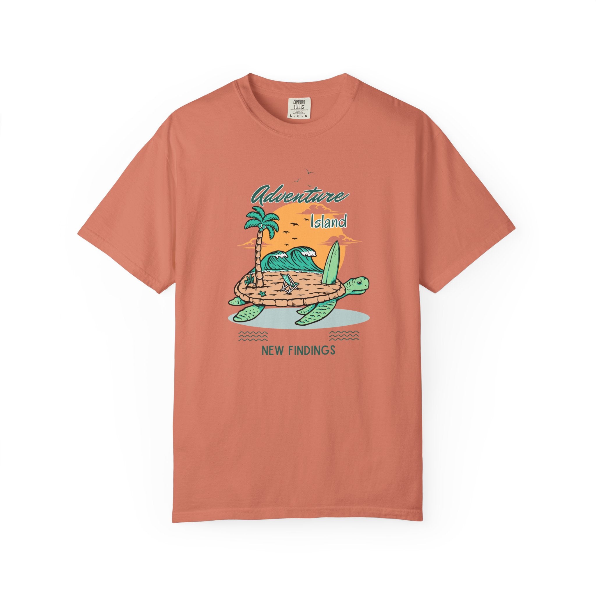Adventure Island Turtle T-shirt, Summer Vibes Tee, Unisex Graphic Shirt, Eco-Friendly Fashion, Gift for Nature Lovers