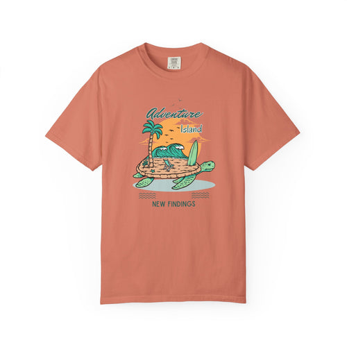 Adventure Island Turtle T-shirt, Summer Vibes Tee, Unisex Graphic Shirt, Eco-Friendly Fashion, Gift for Nature Lovers