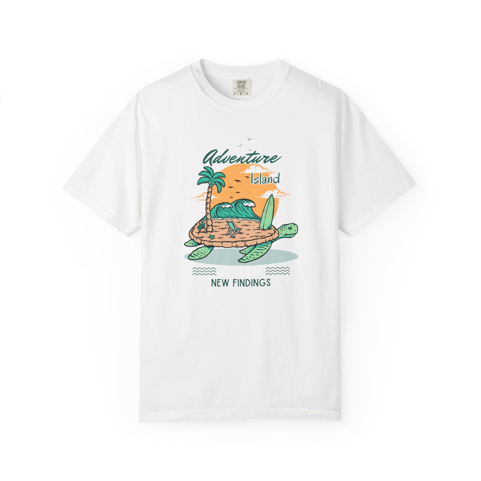 Adventure Island Turtle T-shirt, Summer Vibes Tee, Unisex Graphic Shirt, Eco-Friendly Fashion, Gift for Nature Lovers