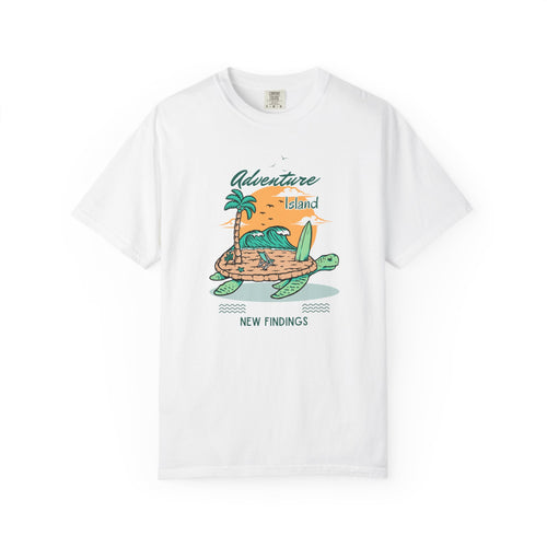 Adventure Island Turtle T-shirt, Summer Vibes Tee, Unisex Graphic Shirt, Eco-Friendly Fashion, Gift for Nature Lovers