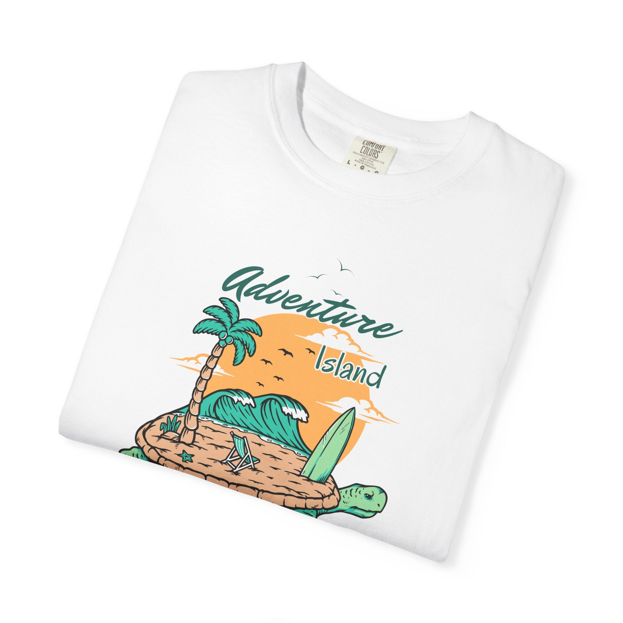 Adventure Island Turtle T-shirt, Summer Vibes Tee, Unisex Graphic Shirt, Eco-Friendly Fashion, Gift for Nature Lovers